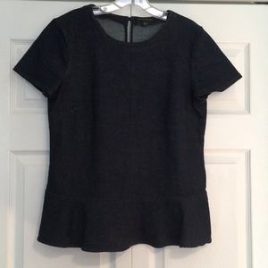 NWOT Banana Republic dark denim peplum top